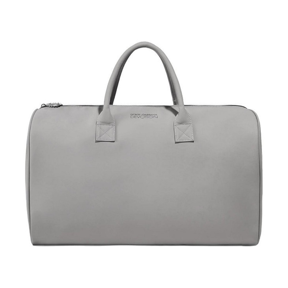 DOLCE & GABBANA Devotion Gray Leather Men's Bag